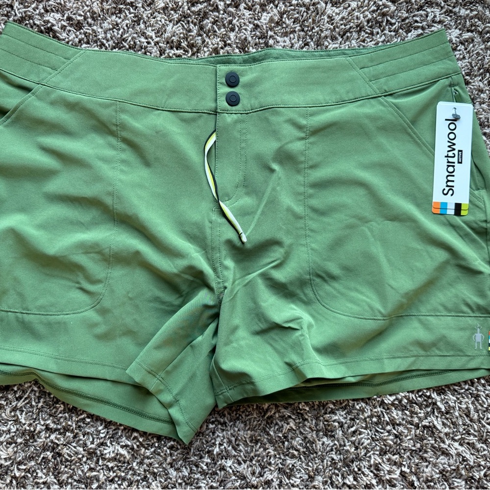 Smartwool Olive Green Active Shorts